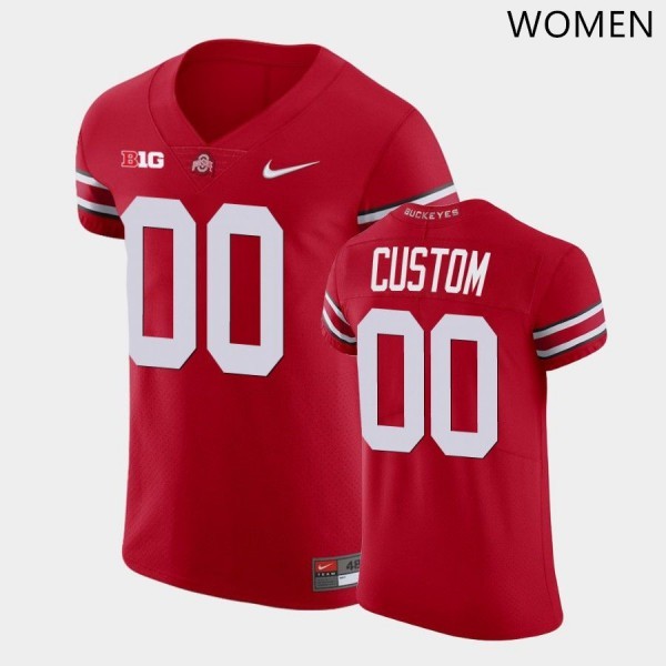 Ohio State Buckeyes Custom Women's #00 Red Limited College Football Jersey 2404ZWNJ0